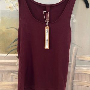 SKIMS Fitted Purple Sleeveless Tank Top